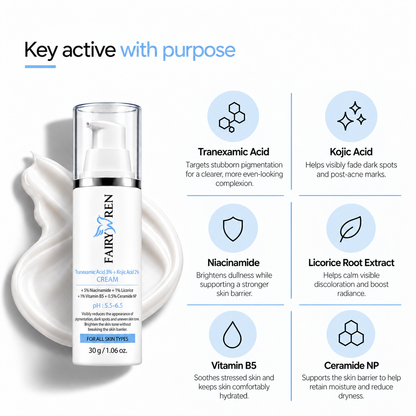 3% Tranexamic Acid + 2% Kojic Acid Pigmentation Cream | Brightening cream | Night cream