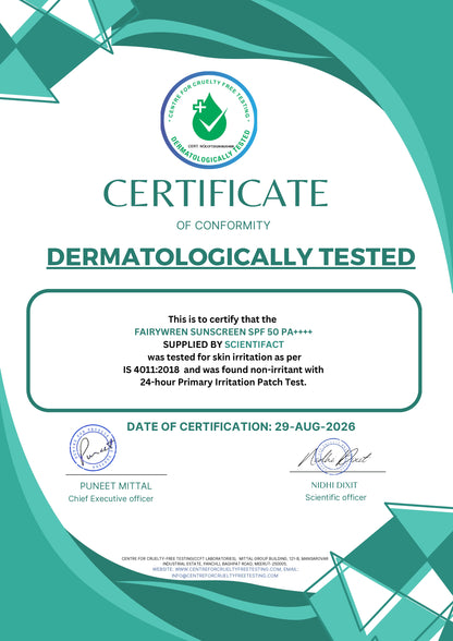 SPF 50 PA++++ Broad Spectrum Sunscreen With Advanced Hybrid UV Filter System + 2% Niacinamide + 1% Vitamin B5
